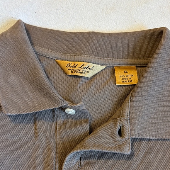Roundtree & Yorke Gold Label Taupe Polo - Picture 1 of 2